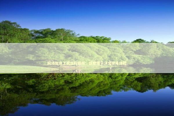 网络加速工具选购指南：这些细节决定使用体验 IT技术