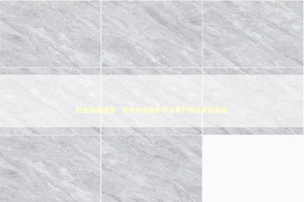 行业内部泄露：高效安全防护平台用户增长背后真相