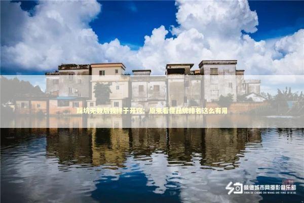 踩坑无数后我终于开窍：原来看懂品牌排名这么有用